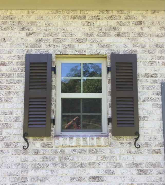 Heavy Duty Fixed Louver-2 Sections-Brown