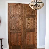Custom Brown Panel interior sliding pocket door-2
